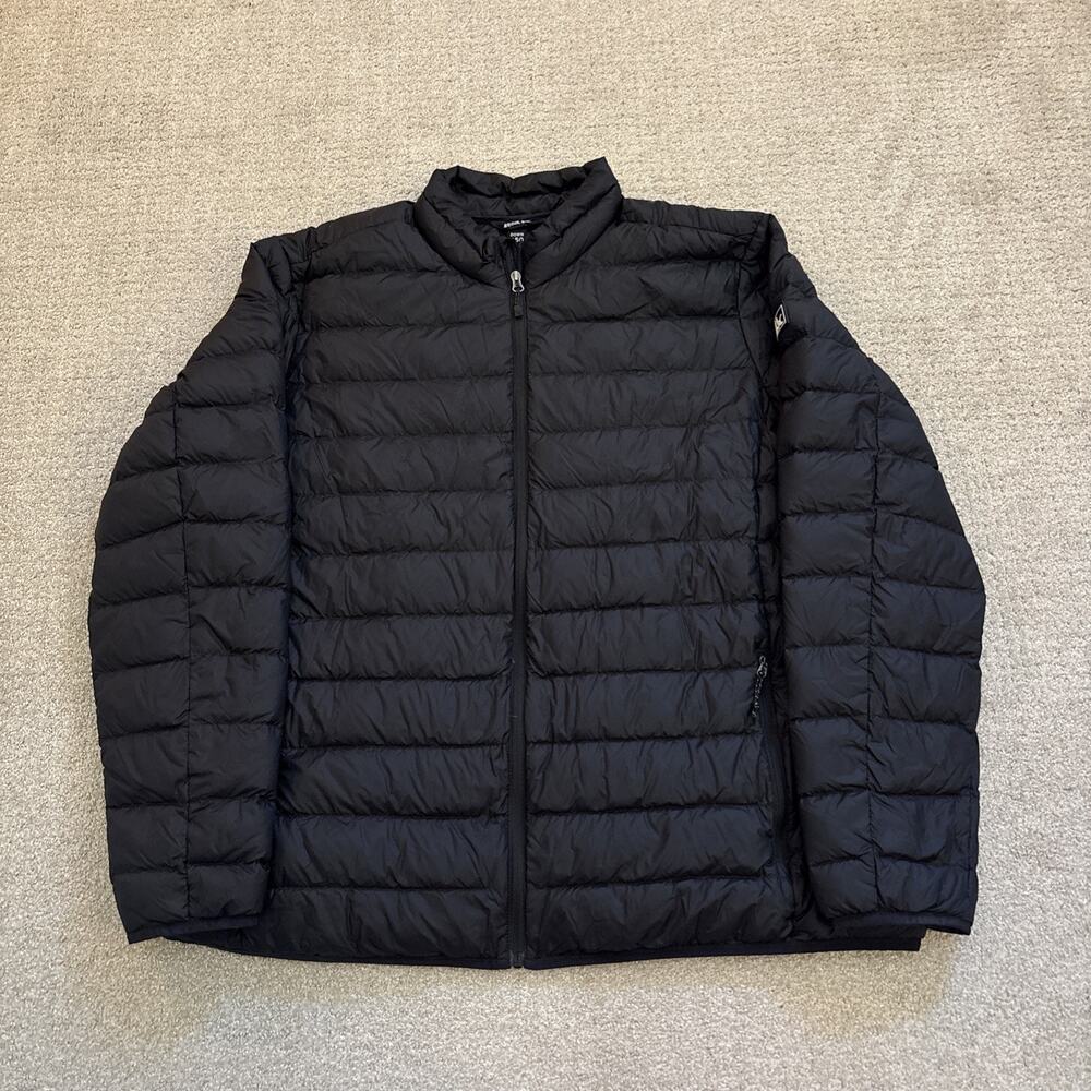 Eddie Bauer EB650 Down Puffer Jacket Men’s Sz XXL Black Full Zip Insulated